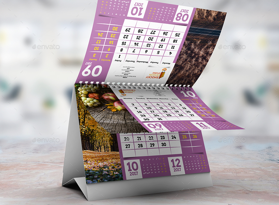 2017 Desktop Calendar Template by shockydesign GraphicRiver